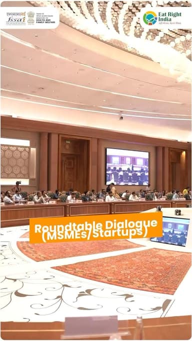 Glimpses of roundtable dialogue at GFRS 2025 with startups and MSMEs #FSSAISummit