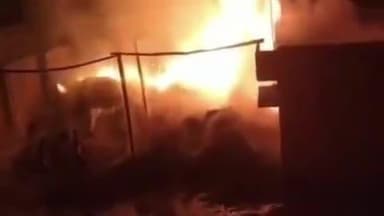 सिवाना: सिवाना कस्बे में एक खाली भूखंड में लगी भीषण आग