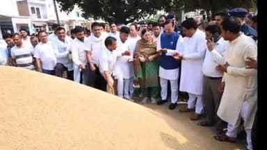 कैथल: सांसद नवीन जिंदल ने अनाज मंडी कलायत का दौरा किया, धान खरीद प्रबंधों का जायजा लिया