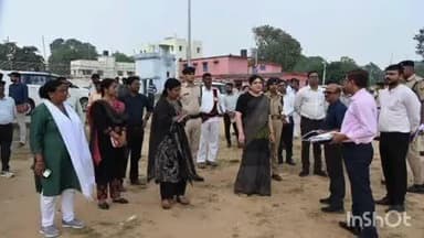 अरवल: जनकपुर धाम और महुआबाग में जिला निर्वाचन पदाधिकारी ने पार्किंग स्थल का निरीक्षण किया