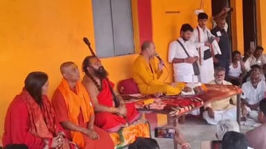 गोटेगांव: ब्रम्हकुंण्ड घाट पर अन्नकूट महोत्सव में विशाल भंडारे का आयोजन, केबिनेट मंत्री ने संतों का आशीर्वाद लिया