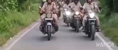 बिस्फी: बिस्फी विधानसभा क्षेत्र में SDPO के नेतृत्व में पुलिस बलों ने बाइक से निकाला फ्लैग मार्च