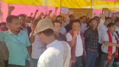 ডিফু: ডকমকাত ৫ দফীয়া দাবীলৈ এপিএইছএলচিৰ অৱস্থান ধৰ্ণা কাৰ্যসূচী ৰূপায়ণ