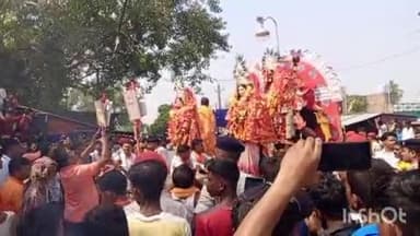 बरियारपुर: सीता कुंड में महा आरती के बाद निकाली गई काली माता की विसर्जन शोभा यात्रा