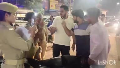 उरई: शहीद भगत सिंह चौराहे पर चेकिंग के दौरान महिला सिपाही ने बाइक सवार युवक को थप्पड़ मारा, युवक ने जताया विरोध
