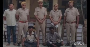 भीम: भीम पुलिस की बड़ी कार्रवाई: जयपुर से गुजरात जा रही स्लीपर बस से 94 कार्टन अवैध शराब ज़ब्त, 2 गिरफ्तार