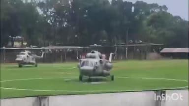 മീനച്ചിൽ: രാഷ്ട്രപതി ദ്രൗപതി മുര്മു പാലാ സെന്റ് തോമസ് കോളേജ് ഗ്രൗണ്ടില് ഹെലികോപ്ടറില് എത്തി