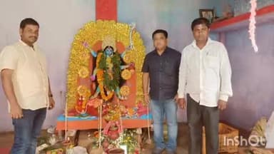 मुलचेरा: उदयनगर येथे काली माता पूजेस माजी आमदार दिपकदादा आत्राम यांची उपस्थिती