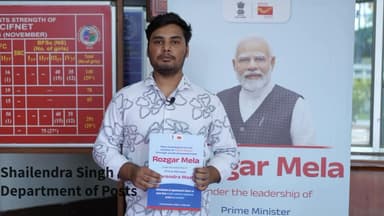 Rozgar Mela 24.10.2025 - Kochi, Kerala
Testimony by Sri.Shailendra Singh, Postal Assistant, Department of Posts