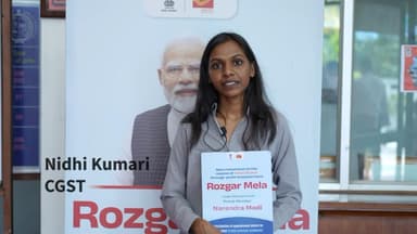 Rozgar Mela 24.10.2025 - Kochi, Kerala
Testimony by Ms.Nidhi Kumari, Stenographer Grade II, CGST