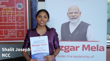 Rozgar Mela 24.10.2025 - Kochi, Kerala
Testimony by Ms. Shalit Joseph, Girl Cadet Instructor, NCC