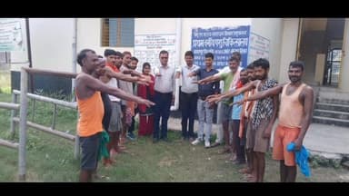 बसंतपुर: बसंतपुर प्रखंड के पशु चिकित्सालय के कर्मियों ने चलाया मतदाता जागरूकता अभियान