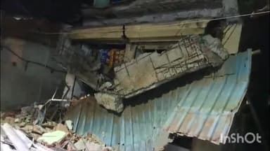 भिवंडी: भिवंडी दोन मजली इमारत कोसळली, तळमजल्यावरील दुकानदार मात्र.....