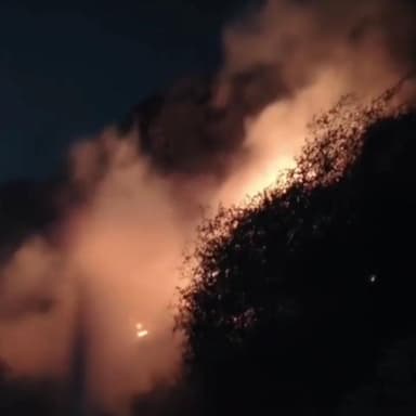 नीमराना: नीमराना की पहाड़ियों पर देर रात लगी आग, काफी मशक्कत के बाद बुझाई गई
