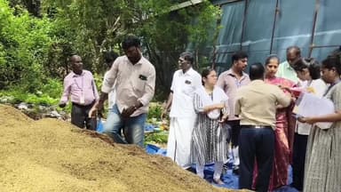 திருப்போரூர்: ஒரகடம் ஊராட்சியில் அரசு நேரடி நெல் கொள்முதல் நிலையத்தை மத்திய குழு ஆய்வு