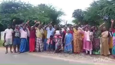 சோளிங்கர்: சோளிங்கர் அருகே மலையனூர் ஊராட்சியில் சாலை அமைத்து தரவேண்டி பொதுமக்கள் போராட்டத்தில் ஈடுபட்டனர்