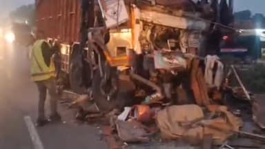 सिधौली: गढ़िया हसनपुर के पास सड़क पर खड़ी खराब ट्रक से तेज रफ्तार दूसरी ट्रक टकराई, एक की मौत और एक घायल