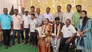 வேடசந்தூர்: அய்யலூரில் செய்தியாளருக்கு திருமணம் அனைத்து செய்தியாளர்களும் வாழ்த்து