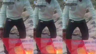 बांके बाज़ार: लेम्बोइया गांव में असामाजिक तत्वों ने 'हम' पार्टी का झंडा जलाया, वीडियो वायरल