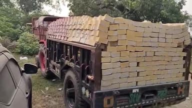 जालौन: जालौन नगर में ओवरलोड ट्रैक्टर पर परिवहन विभाग के अधिकारियों और कर्मचारियों ने की कानूनी कार्रवाई