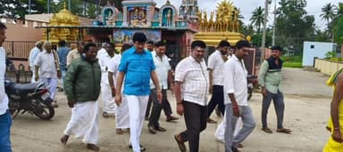 ಚನ್ನಪಟ್ಟಣ: ಹುಲವಾಡಿ ಗ್ರಾಮದಲ್ಲಿ ಸಮುದಾಯಭವನ ನಿರ್ಮಾಣಕ್ಕೆ ಶಾಸಕ ಯೋಗೀಶ್ವರ್ ಗುದ್ದಲಿ ಪೂಜೆ