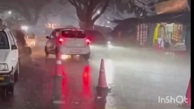 સતત ત્રીજા દિવસે સાપુતારા ખાતે હવામાન વિભાગની આગાહીને લઈને ભારે પવન સાથે વરસાદ શરૂ