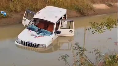 पोता गांव की शराब दुकान के पास तेज रफ्तार स्कोर्पियों अनियंत्रित होकर नहर में गिरी, ड्राइवर सहित 2 की हुई मौत