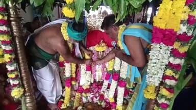 ஆண்டிப்பட்டி: கண்டமனூர் பாலசுப்பிரமணிய சுவாமி கோவிலில் சண்முகர் வள்ளி தெய்வானைக்கு திருக்கல்யாண நிகழ்ச்சி சிறப்பாக நடந்தது