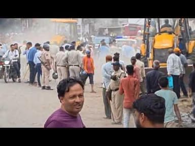 गुड़ी में बुलडोज़र एक्शन#Gudi #BulldozerAction #LiveNews