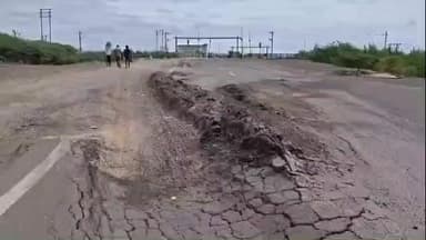 અબડાસા: નલિયા-માંડવી નેશનલ હાઈવે પર મસમોટા ગાબડા પડતા ચાલકો પરેશાન