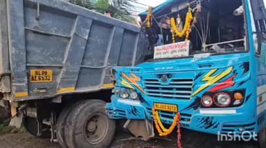 കണയന്നൂർ: കാക്കനാട് ബസ്സും ടോറസ് ലോറിയും കൂട്ടിയിടിച്ച് രണ്ടുപേർക്ക് പരിക്കേറ്റു