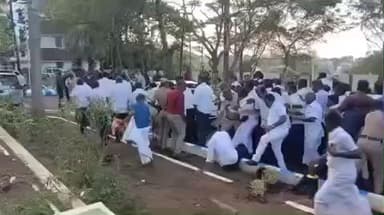 தென்காசி: குற்றாலத்தில் முதல்வரை காண ஓடிச் சென்று கீழே விழுந்த பொதுமக்கள்