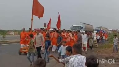 સાંતલપુર: ચામુંડા માતાજી મંદિરે દર્શનાર્થે આવેલ પદયાત્રી સંઘનું સ્વાગત કરાયું