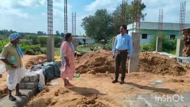 దోమ: తిమ్మాయపల్లి గ్రామంలో నిర్మాణంలో ఉన్న ఇందిరమ్మ ఇండ్లను పరిశీలించిన ఎంపీడీవో గ్యామా
