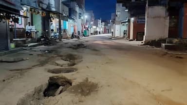 ಲಿಂಗಸೂರು: ತಾಲ್ಲೂಕಿನಲ್ಲಿ ಮಂದಗತಿಯ ಕಾಮಗಾರಿ ಸಾರ್ವಜನಿಕರಿಗೆ ಕಿರಿಕಿರಿ, ಜೀವಭಯ