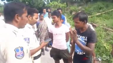 గన్నేరువరం: నీటి ప్రవాహంలో చిక్కుకున్న వ్యక్తి, సంఘటన స్థలానికి చేరుకొని కాపాడిన పోలీసులు