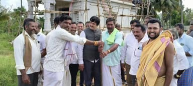 ಚನ್ನಪಟ್ಟಣ: ಕೃಷ್ಣಾಪುರ ಗ್ರಾಮದಲ್ಲಿ ಜಿ.ಪಂ ಅನುದಾನದ ಅಡಿಯಲ್ಲಿ ವಿವಿಧ ಅಭಿವೃದ್ಧಿ ಕಾಮಗಾರಿಗಳಿಗೆ ಶಾಸಕ ಯೋಗೀಶ್ವರ್ ಶಂಕುಸ್ಥಾಪನೆ