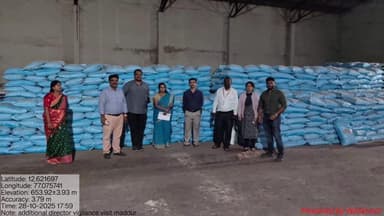 ಮದ್ದೂರು: ಸೋಮನಹಳ್ಳಿಯ ಸೋಮೇಶ್ವರ ರಸಗೊಬ್ಬರ ಮಿಶ್ರಣ ಘಟಕದಲ್ಲಿ ಐಪಿಎಲ್ ಕಂಪನಿಯ 147 ಟನ್ ರಸಗೊಬ್ಬರ, 64750 ಹೊಸ ಖಾಲಿ ಚೀಲ ವಶ