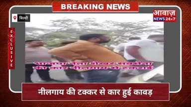 #भाजपा नेता शेखर #सक्सेना की इनोवा #कार नीलगाय से #टकराई #एयरबैग खुलने से #बची जान #बिल्सी #बदायूं #खेरी #हादसा