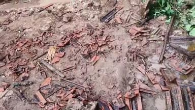 જેસર: શાંતિનગર ગામે કમોસમી વરસાદના કારણે બે જર્જરીત મકાન ધરાશાઈ થયા