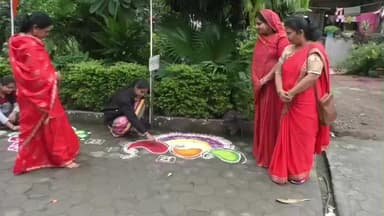 नागदा: सर्वब्राह्मण समाज द्वारा रंगोली प्रतियोगिता का आयोजन