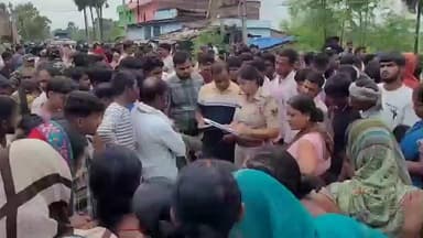 रामगढ़ चौक: गुणसागर के पास कार की टक्कर में दादी-पोती की मौत, विरोध में 5 घंटे तक सड़क जाम