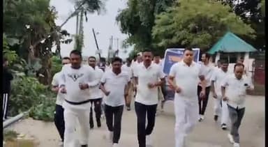 কলগাছিয়া: কলগাছিয়া আৰক্ষী থানাৰ উদ্যোগত ৰাষ্ট্ৰীয় একতা দৌৰ দৌৰ