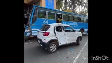 തിരൂരങ്ങാടി: പരപ്പനങ്ങാടി ചെമ്മാട് റോഡിൽ പുത്തിരിക്കലിൽ ബസ്സും കാറും തമ്മിൽ കൂട്ടിയിടിച്ച് അപകടം, അപകടത്തിൽ ഒരാൾക്ക് പരിക്ക്