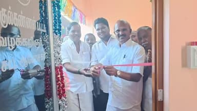 காரியமங்கலம்: காரிமங்கலத்தில் சட்ட அலுவலகம் முன்னாள் அமைச்சர் பழனியப்பன் ரிப்பன் வெட்டி திறந்து வைத்தார்