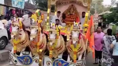 शाजापुर: खाटू श्याम मंदिर समिति ने राजराजेश्वरी मंदिर से खाटू श्याम जी की निशान यात्रा निकाली, जगह-जगह हुआ स्वागत