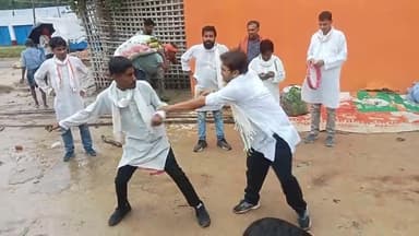 Darbhanga jila ke jale bajar par hua congeress samaj wadi Natak program