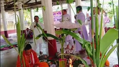 আমবাসা: কমলপুর বড়লুতমাতে মহারাস যাত্রা ও মেলা উপলক্ষে শান্তি যজ্ঞের আয়োজন করা হয়