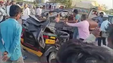 जिंतूर: बोरी जवळ तीन वाहनांचा विचित्र अपघात, चार जण गंभीर जखमी