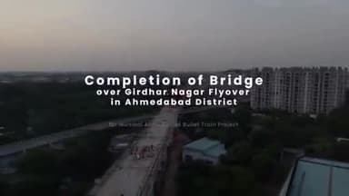 Engineering Meets Efficiency!
A 45-metre, 1200 MT span of the viaduct over Ahmedabad’s Girdhar Nagar Flyover has been launched for the Mumbai - Ahmedabad #BulletTrain project.